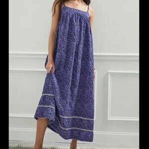 by Anthropologie Purple Maxi Dress m